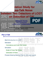 Simulation Study For Cross-Talk Noise Between Two Detectors of LCGT On Detection of GW