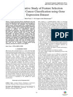 A Comparative Study of Feature Selection Methods For Cancer Classification Using Gene Expression Dataset