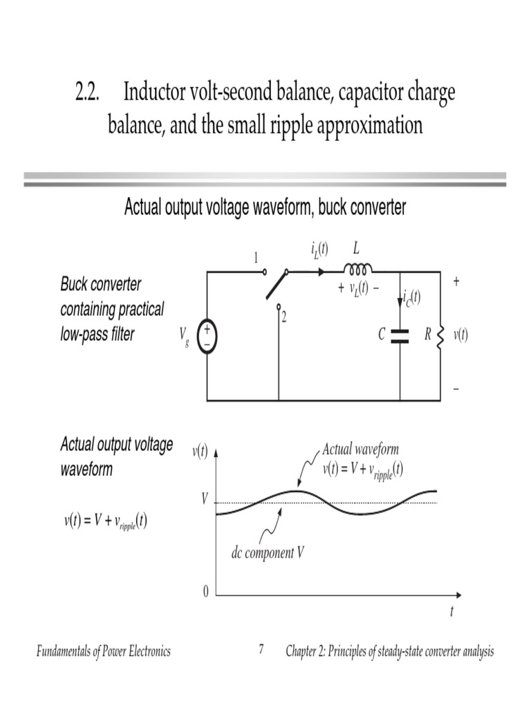 2.2. Inductor VoltSecond Balance, Capacitor Charge Balance, and The