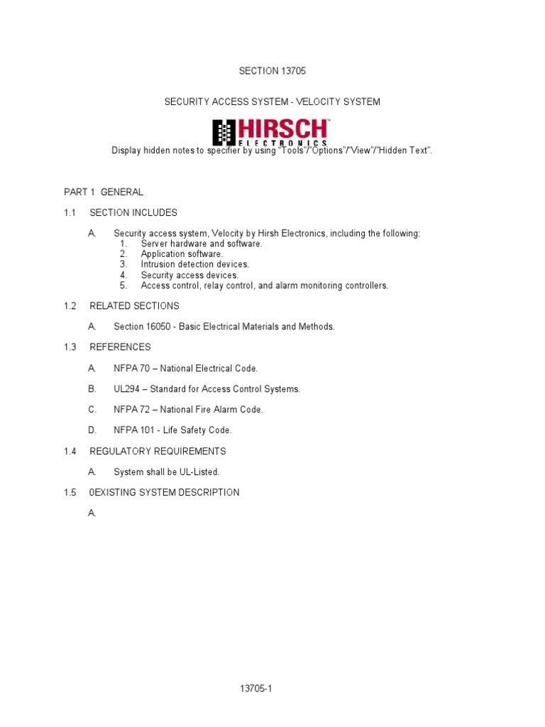 Hirsch Velocity Guide Specifications | PDF | Digital Video Recorder ...
