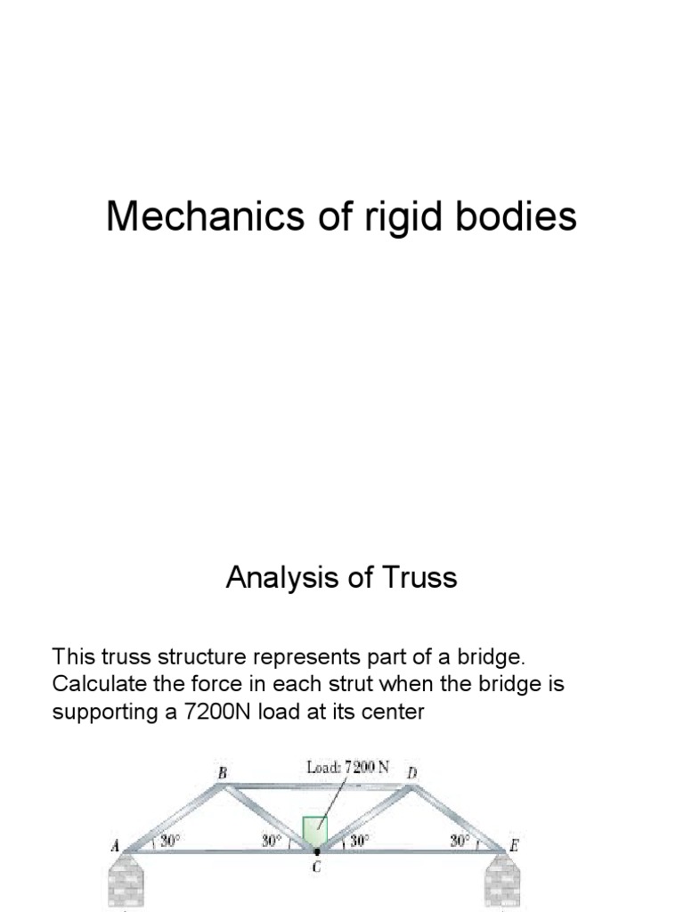 Mechanics of Rigid Bodies