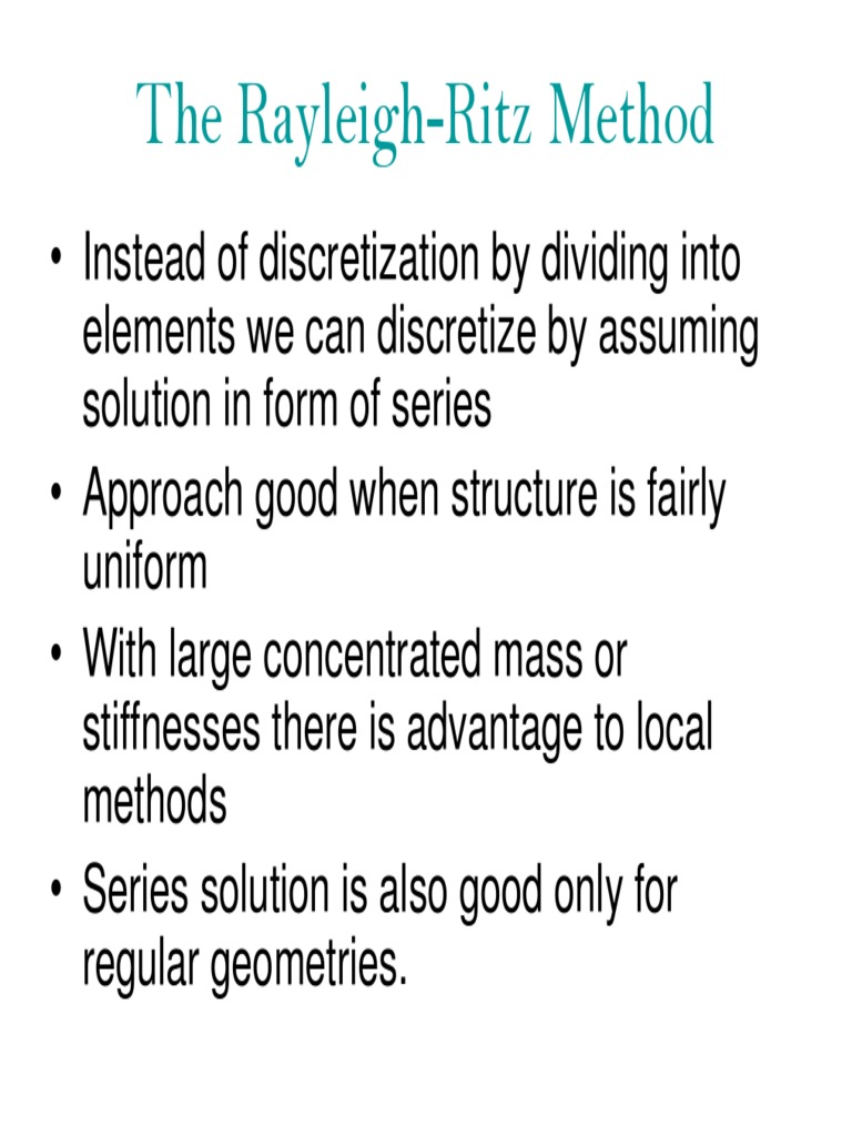 Rayleigh-Ritz Method Explained | PDF