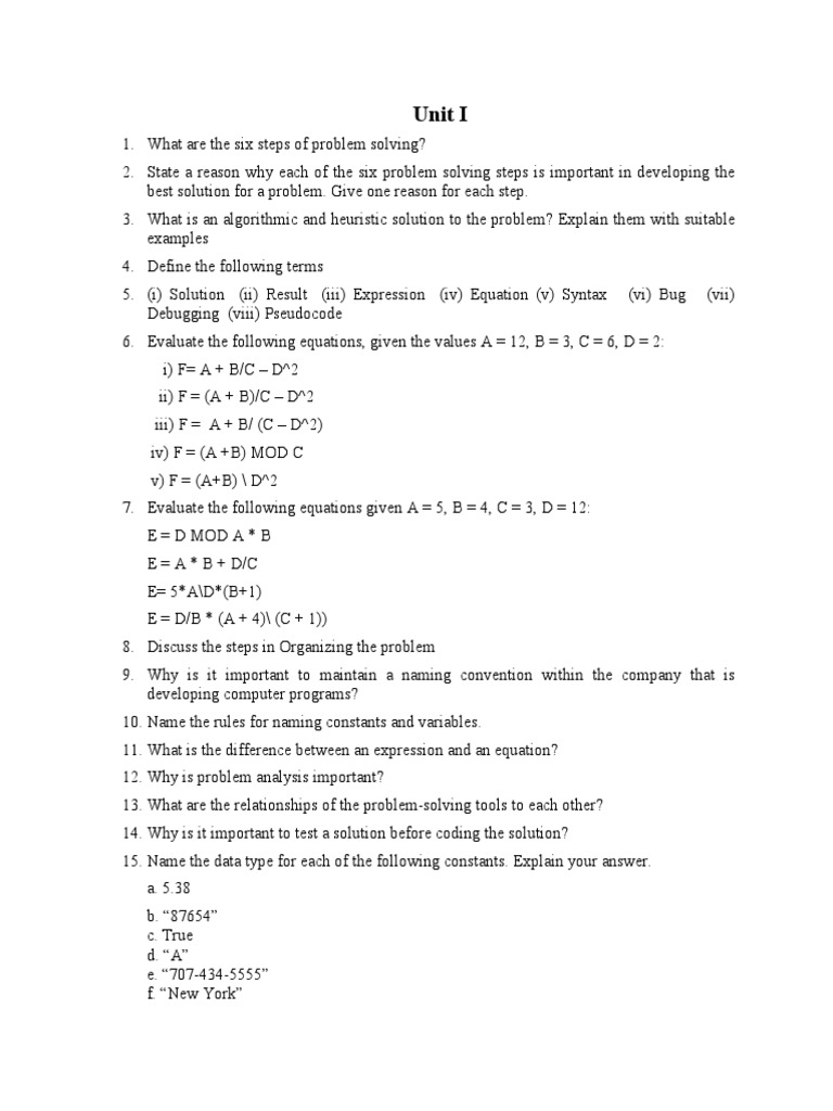 Psoop Questions  C (Programming Language)  Data Type