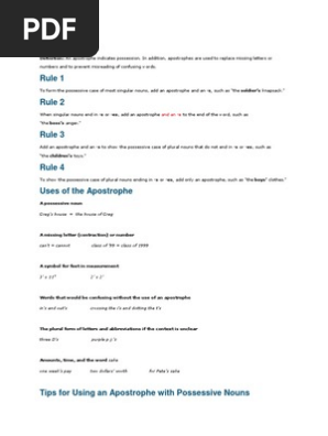 Apostrophes | Pronoun | Grammatical Gender