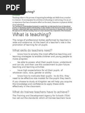 What is Teaching