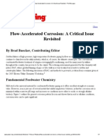 Flow-Accelerated Corrosion - A Critical Issue Revisited - Print This Page