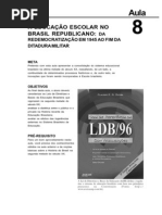 Historia da Educação Brasileira aula 8