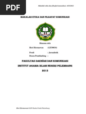 Makalah Etika Komunikasi