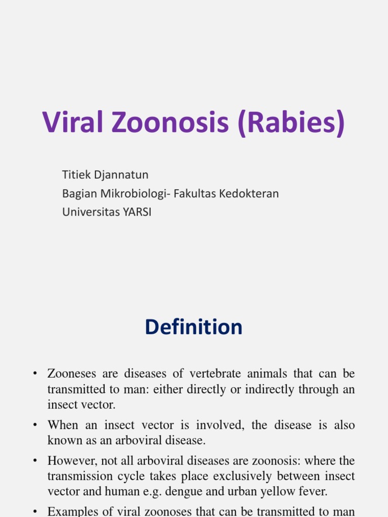 Viral Zoonosis Rabies | PDF