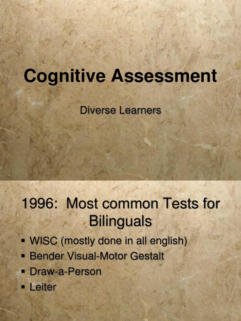 Cognitive Assessment | PDF | Race And Ethnicity In The United States ...