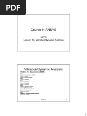 ANSYS Vibration Analysis Overview
