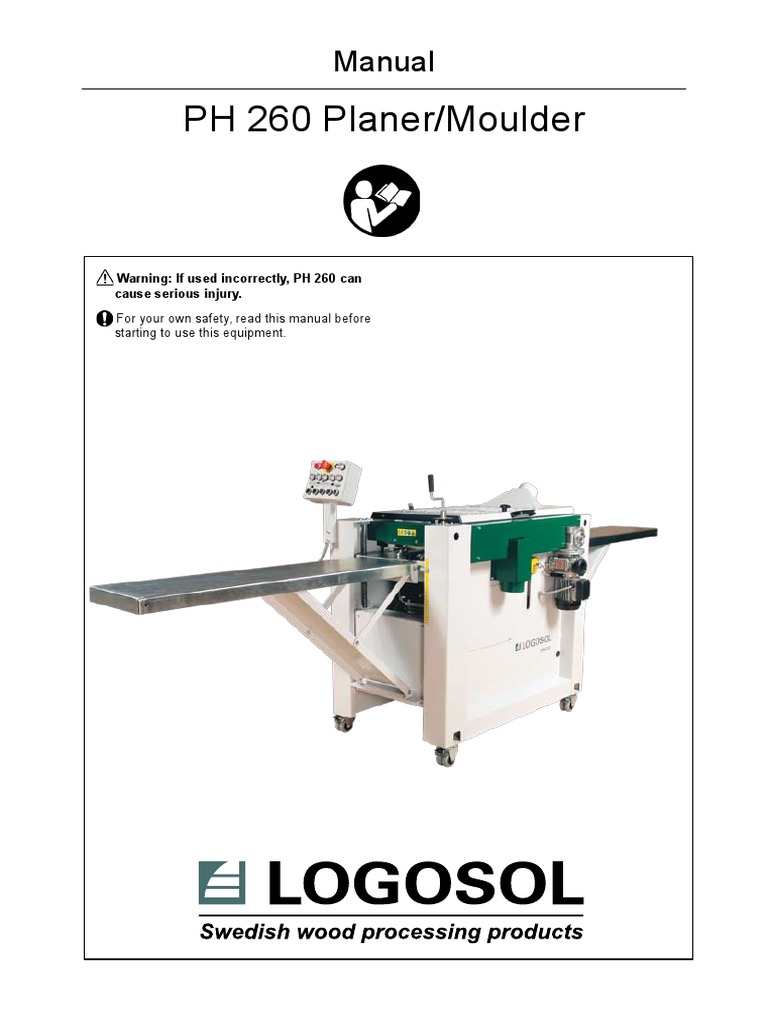Logosol Ph260 Manual PDF Knife Screw