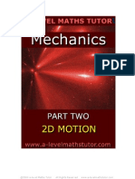 E-Book,Mechanics,Part Two,Two Dimensional Motion,mechanics revision notes from A-level Maths Tutor