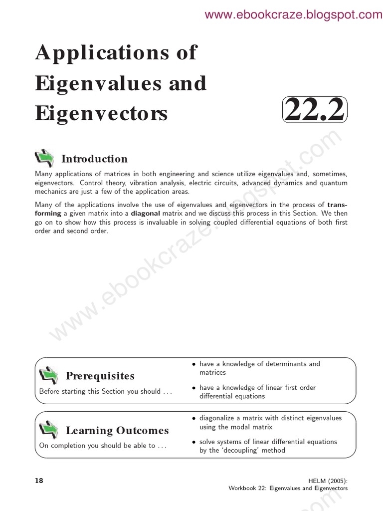 22 2 Applctn Eignval Eignvec | PDF | Eigenvalues And Eigenvectors ...