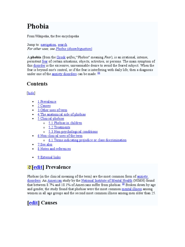 Understanding Phobias and Their Impact | PDF | Phobia | Anxiety Disorder