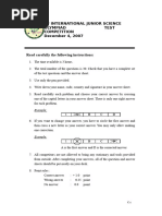 Download IJSO Question Paper 2007 MCQ by Science Olympiad Blog SN193566788 doc pdf