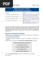 Fiche Technique Évaluation Des Dispositifs de Formation