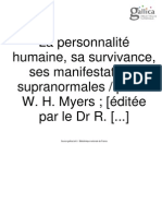 La Personnalité Humaine Myers