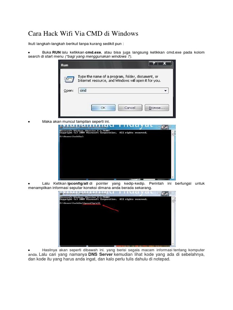 Hack Wifi Menggunakan CMD di Windows | PDF