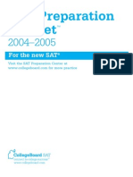 Sat Prep Booklet Released in 2004-2005