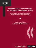 Download Implementing the White Paper on Corporate Governance in Asia - Stock-Take of Progress on Priorities and Recommendations for Reform - October 2006 - OECD by AsiaBuyouts SN19359157 doc pdf