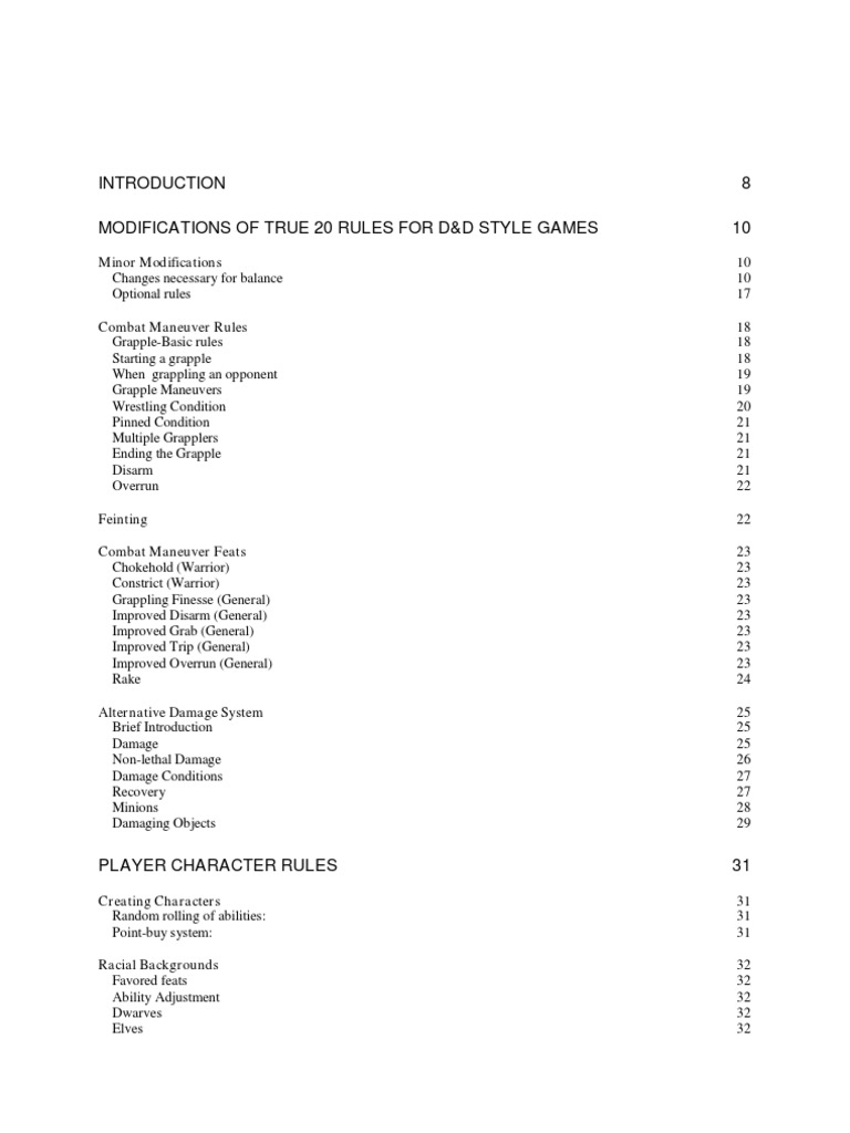 True20 D&D ConversionV21 PDF Dungeons & Dragons Leisure