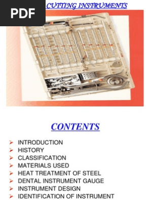 Hand Cutting Instruments Sterilization Microbiology