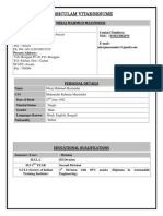 Curriculam Vitae/Resume: Miraj Mahmud Mazumder