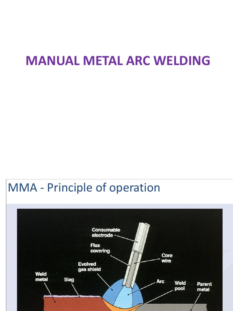 Manual Metal Arc Welding PDF Welding Construction