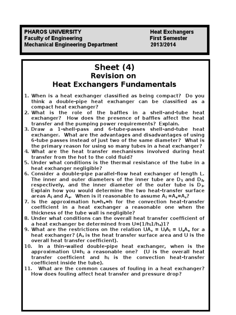 Heat Exchanger Fundamentals Overview | PDF | Heat Transfer | Heat Exchanger