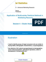 Industrial Statistics: Application of Multivariate Statistical Methods in Marketing Research