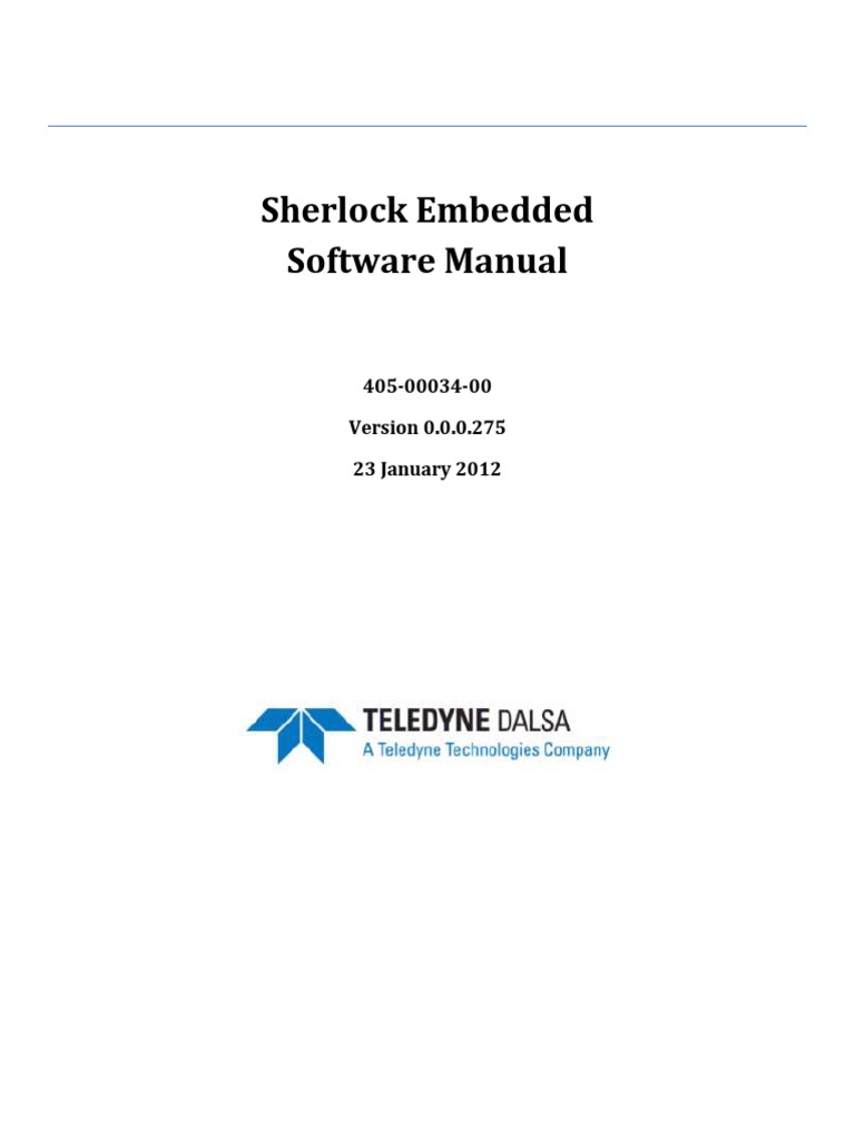 Sherlock Embedded Software Manual v000275 | PDF | Microsoft Windows ...