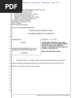 13-12-23 Google N.D. Cal. DJ Action Against Rockstar Consortium