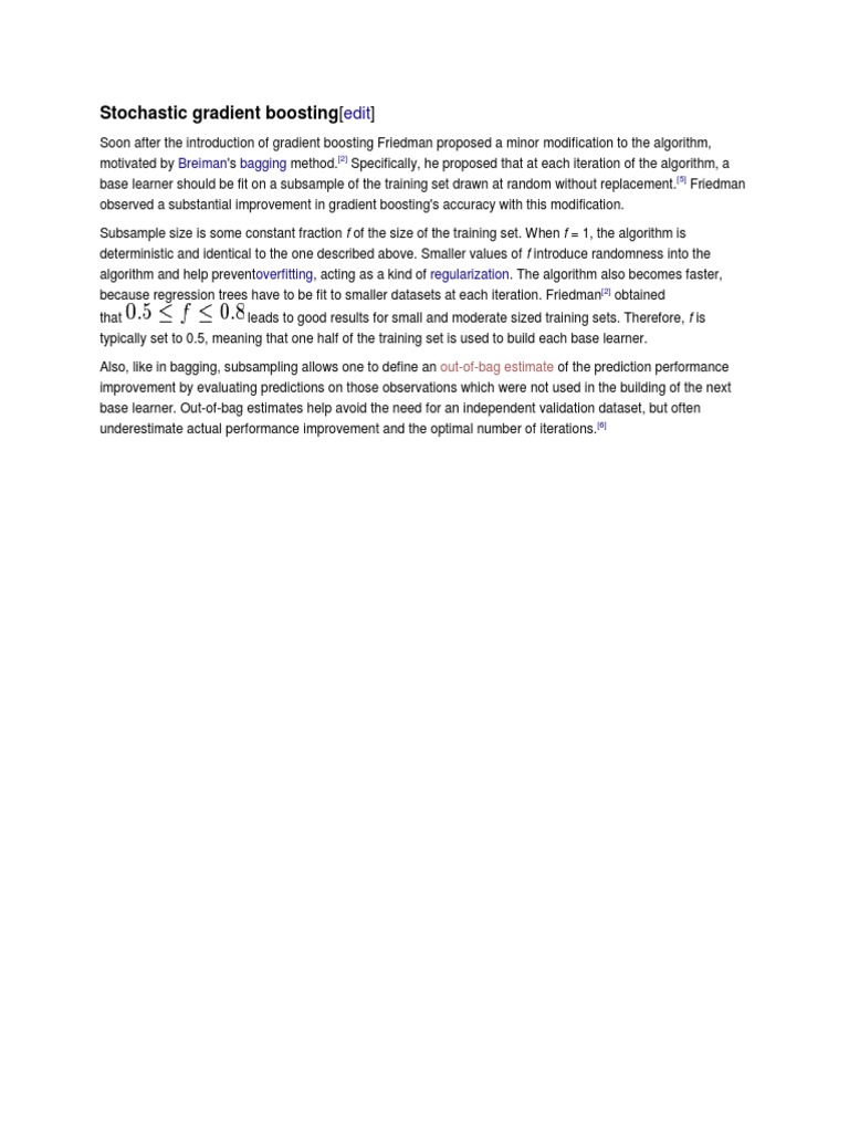 Stochastic Gradient Boosting | PDF