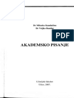 Akademsko Pisanje - DR Milenko Kundačina DR Veljko Banđur