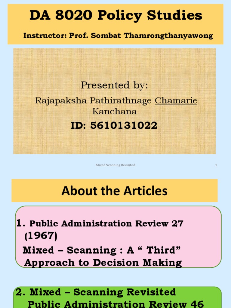 Mixed Scanning PDF Decision Making Zoom Lens