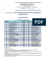 Resultado Final - Mestrado 2014