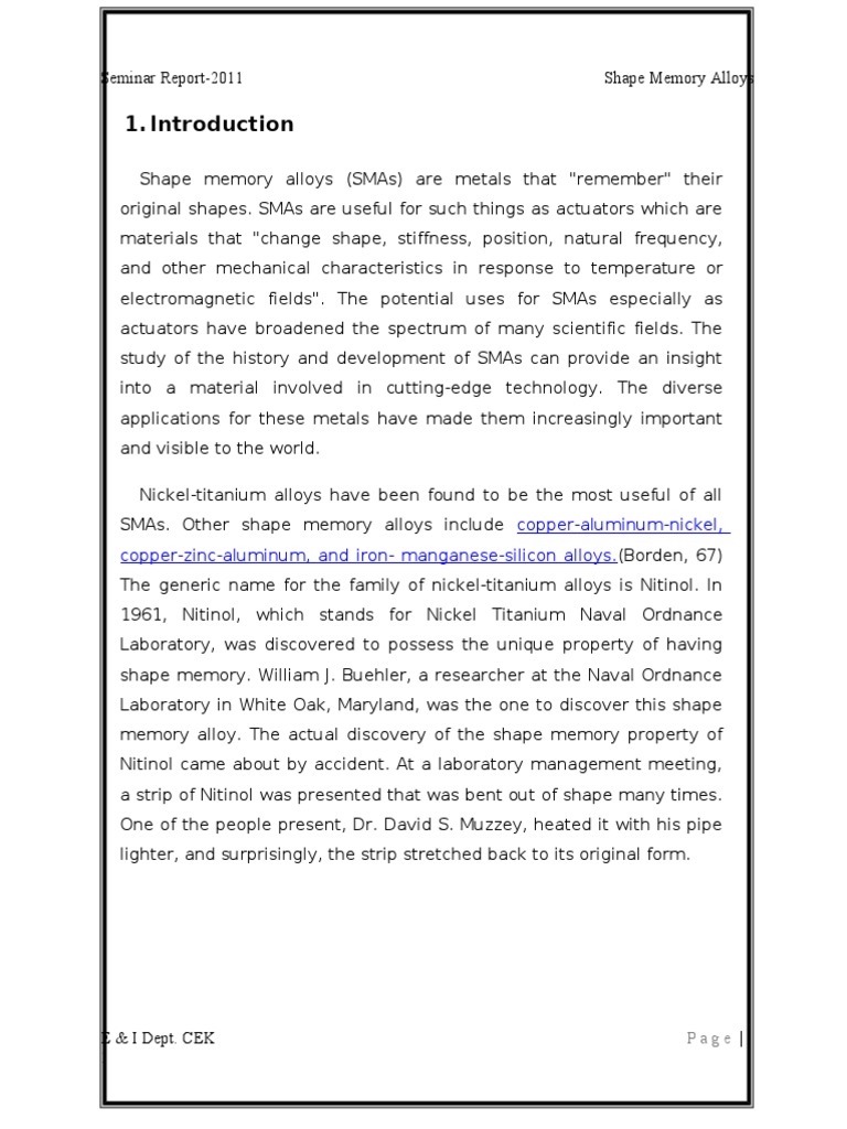 Shape Memory Alloys Pdf Shape Memory Alloy Heat Treating