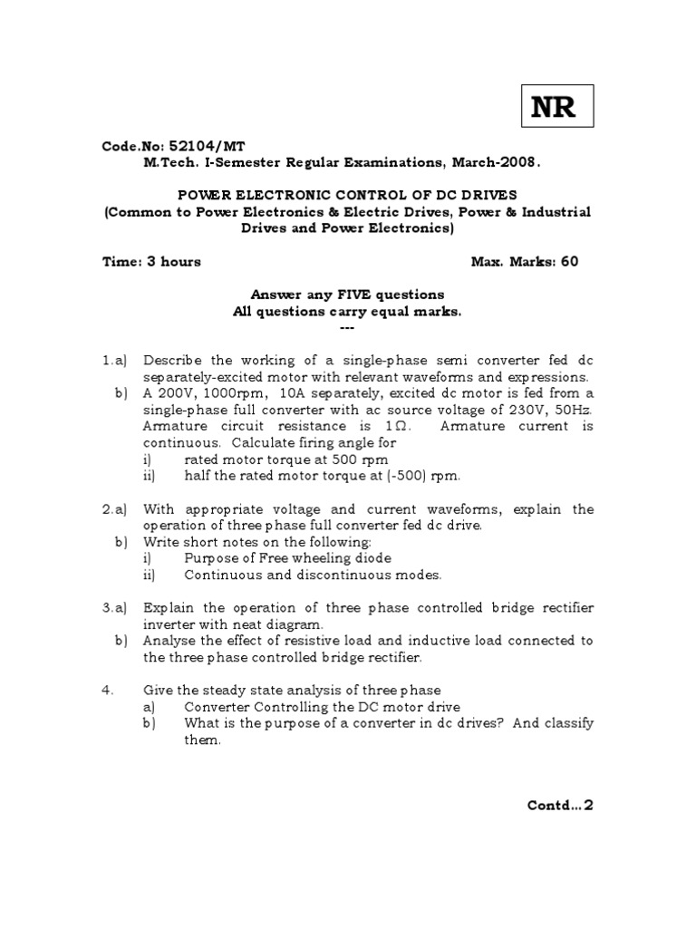 136052104MtPower Electronic Control of DC Drives PDF Electric