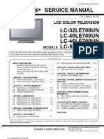 Sharp AQUOS LC - (32/40/46/52) LE700UN Service Manual