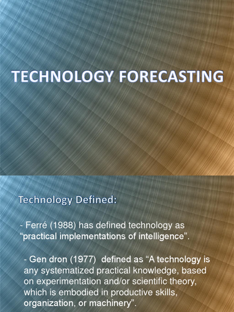 Technology Forecasting Methods Explained | PDF | Forecasting | Economic ...