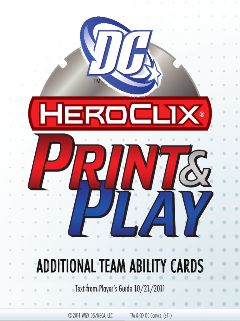 Heroclix - Additional Team Abilities - DC | PDF | Dc Comics | Comics