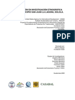 Capacitación en Investigación Etnográfica para El Municipio de San Juan La Laguna, Sololá, Guatemala