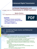 ELT-43306 Advanced Digital Transmission: Frequency-Domain Equalization and Single-Carrier Transmission in OFDM Framework