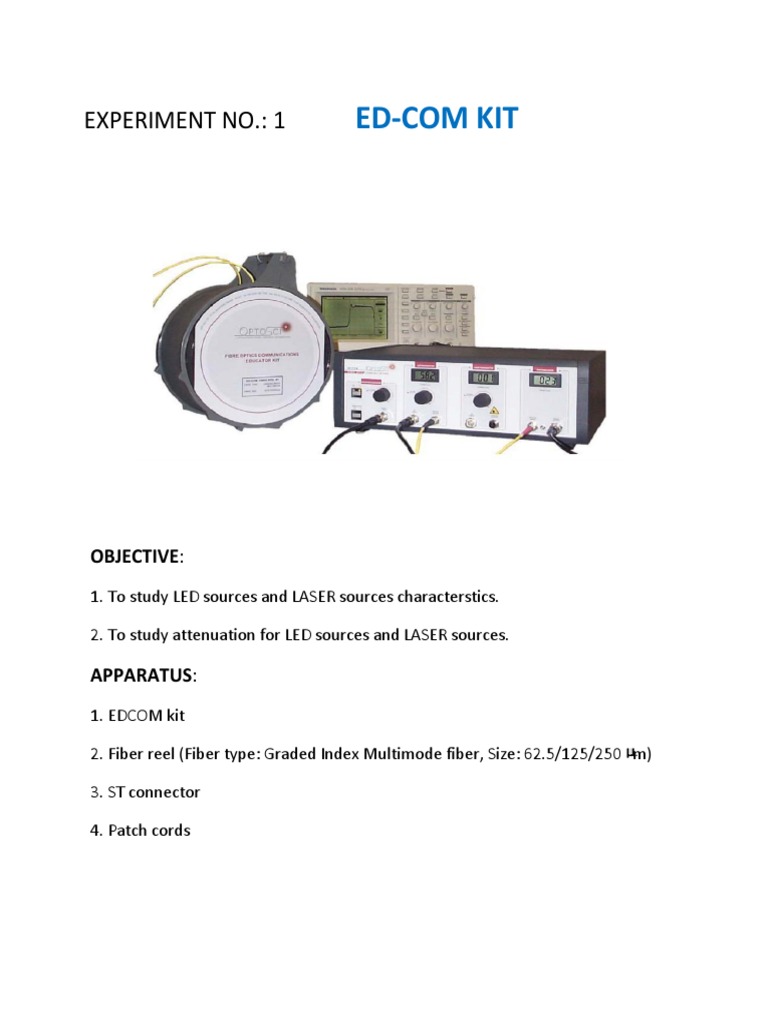 Edcom Fibre Experiment Overview | PDF | Telecommunications ...