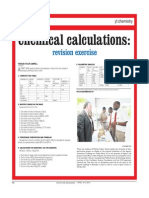 Chemical Calculations:: Revision Exercise