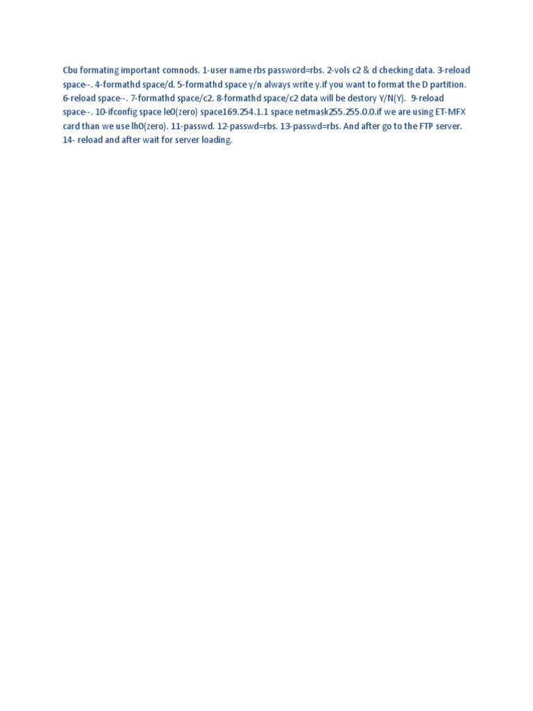 CBU Formatting Instructions for 3G Systems | PDF