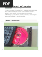 How To Format A Computer