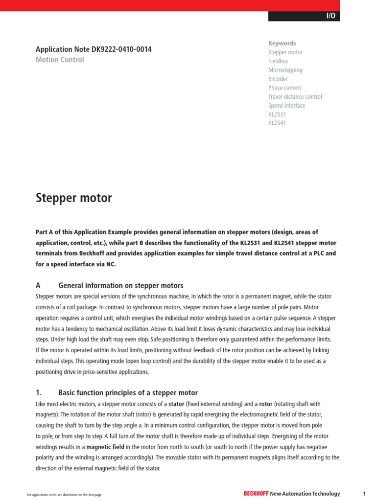 Stepper Motor Control Guide | PDF