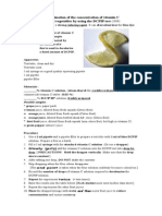 Determination of The Concentration of Vitamin C by Using The DCPIP Test